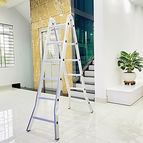 Thang nhôm gấp chữ A SUMIKA SK206 - chữ A cao 1.7m, chữ I cao 3.4m, tải trọng 150kg