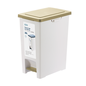 Mua Thùng rác đạp chữ nhật Inochi - Hiro 30L (kèm ruột) Màu sắc: Thân Trắng kem + Nắp