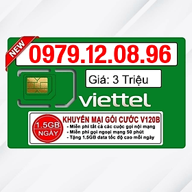 Sim Viettel số đẹp - Hàng chính hãng - 0979.12.08.96