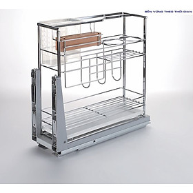 Mua Giá đựng dao thớt Tundo VIPCT1620 nan dẹt inox 304 ray âm giảm chấn Boss