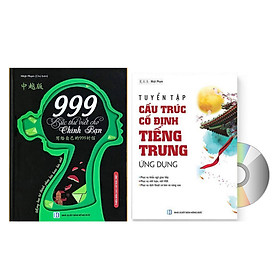 sách- Combo 2 sách 999 bức thư viết cho chính mình song ngữ Trung việt có phiên âm MP3 nghe+ Tuyển tập 600 cấu trúc cố định tiếng Trung ứng dụng+DVD tài liệu