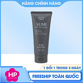 Sữa Rửa Mặt Deve Than Hoạt Tính Dành Cho Nam Kumano Deve Men Sumi Facial Wash (Tuýp 130g)