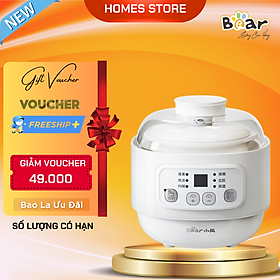 Mua Nồi Nấu Cháo Chưng Yến Tiềm Thuốc Bắc Bear DDZ-A08T8 - Bản Tiếng Anh Có Kèm Khay Hấp Dung Tích 0.8 Lít Công Suất 200 W - Hàng Chính Hãng