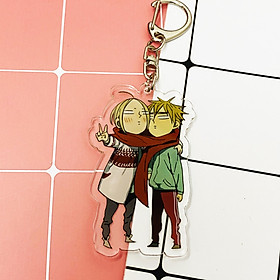 ( Mica trong acrylic ) Móc khóa 19 Days couple chibi anime