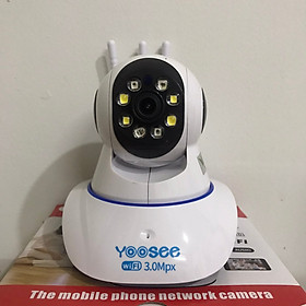 Hình ảnh Camera Giám Sát WiFi IP Yoosee 3 ăng ten 8 LED Full HD Xem Rõ Ngày và Đêm - Hàng Chính Hãng