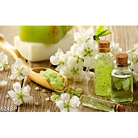 TRANH DÁN TƯỜNG 3D SPA NHẸ NHÀNG SP524 - TRANH NAIL - PHUN XĂM - SALON TÓC - NỐI MI - YAN SHOP