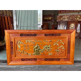 Mua Tranh treo tường  mừng thọ bằng gỗ hương đỏ rác vàng cao cấp