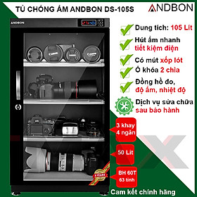Tủ chống ẩm 100 lít Andbon DS-105S - Hàng chính hãng