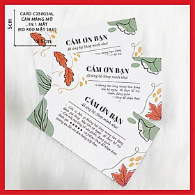 50 CÁI DANH THIẾP 8.5X5CM, CÁN MÀNG MỜ, IN 1 MẶT #11