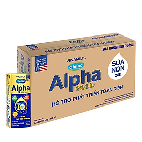 THÙNG 48 HỘP SỮA BỘT PHA SẴN DIELAC ALPHA GOLD IQ 180ML