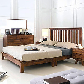 Giường đôi Coco gỗ tràm 1m4
