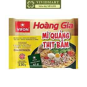 VIFON - Mì Hoàng Gia hương vị Mì quảng thịt bằm (có thịt thật), Vifon Mì quảng Hoàng Gia Vifon (130g/gói)