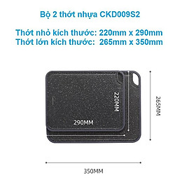 Mua Thớt nhựa kháng khuẩn Lock&Lock Black Marble 3 size CKD006 CKD007 CKD008 CKD009S2- Màu đen