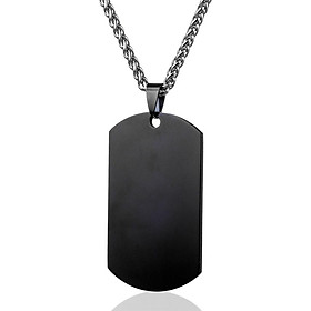 Mặt dây chuyền thẻ bài MDC328 (3x5 cm) - Màu Đen