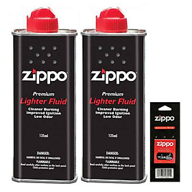 Hình ảnh Bộ 2 Xăng 1 Bấc Zippo