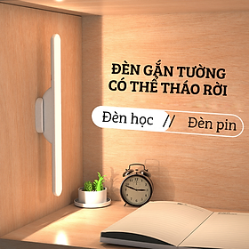 Đèn Bàn Học Gắn Tường , Gắn Tủ Sách FEIDASH YJD - Sử Dụng Pin Sạc Có Thể Di Chuyển Dễ Dàng, Thời Gian Sử Dụng Lên Đến 4 Giờ - 3 Chế Độ Sáng Tiện Lợi, Sử Dụng Phím Bấm Cảm Ứng, Lắp Đặt Dễ Dàng - Cáp Sạc USB An Toàn Khi Sử Dụng - Hàng Chính Hãng 