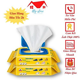 Khăn giấy ướt lau giầy thần thánh sneaker quick wipes gói 30 miếng siêu sạch, siêu trắng- khăn giấy ướt vệ sinh giầy.