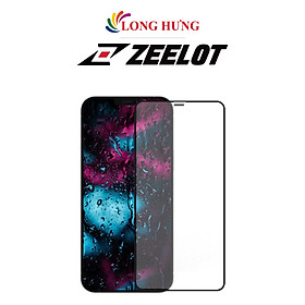 Dán màn hình cường lực Full viền chống vân tay Zeelot dành cho iPhone 15 Pro Max/15 Pro/15 Plus/15/14/13/12/11 - Hàng chính hãng