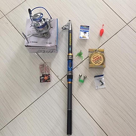 Cần rút shimano 2m7+3m6+máy AL 6000