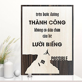 Mua Tranh tạo động lực TBIG013 - Trên bước đường thành công không có dấu chân của kẻ lười biếng