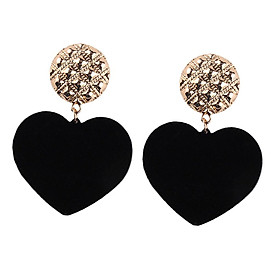 Fashion simple generous heart shape resin earrings