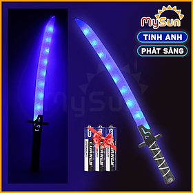 Kiếm Katana Nhật nhựa phát ánh sáng đồ chơi Samurai mini giá rẻ như thật cho bé trai tặng PIN MySun