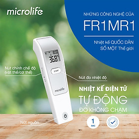 Đo Nhanh , Chính Xác Trong 1 Giây  Nhiệt Kế Hồng Ngoại Microlife FR1MF1