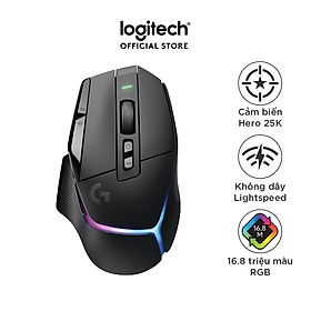 Chuột game không dây Logitech G502 X PLUS LIGHTSPEED – switch LIGHTFORCE Hybrid, RGB Lightsync, Cảm biến Hero 25K, Windows/Mac OS - Hàng chính hãng