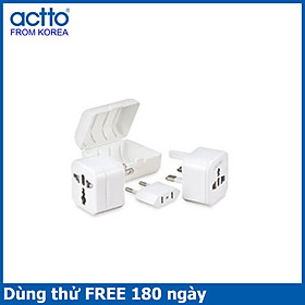 Bộ Adapter cốc sạc du lịch đa năng - World Travel Adaptor WTA-01 HÀNG CHÍNH HÃNG WHITE