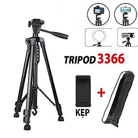 Mua Tripod điện thoại 3366 cao 1.5m tháo lắp dễ dàng tiện dụng