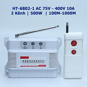 Mua Công tắc HT-6802-1 1KM bộ điều khiển từ xa 2 Kênh 1000M 220V 380V