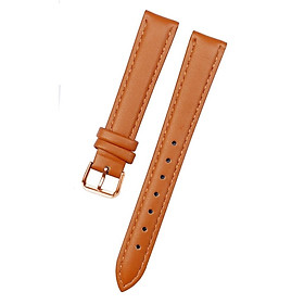(Dây Màu Cam) Dây da đồng hồ nam nữ DA BÒ THẬT MỊN 4 lớp siêu mềm KHÓA CÀI thép không gỉ 316L