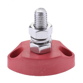 2X 6mm Red Junction Block Power Post Insulated Terminal Stud for Boat Marine