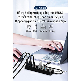 Mua Bộ Chia Cổng USB 3.0 Hub 4 / 7 Cổng USB 3.0 Có Công Tắc H005 Kiếu Dáng nhỏ gọn giao hàng nhanh