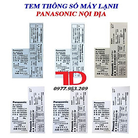 Mua Tem thông số dành cho máy lạnh PANASONIC nội địa