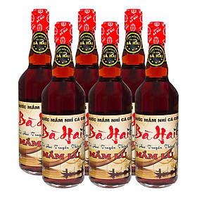 Thùng Nước Mắm Lú Bà Hai 6 x 530ml