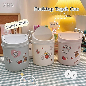 Mua Thùng rác nhựa mini nắp lật để bàn học văn phòng cao cấp