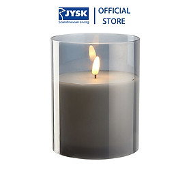 Nến điện JYSK Spektrolit Paraffin thủy tinh trắng DK12xC15cm