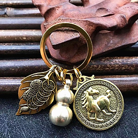 Mua Móc khóa phong thủy 12 con giáp bầu đồng nguyên chất  thu hút tài lộc  giải trừ tai ương mang lại may mắn
