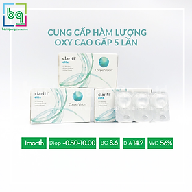 Kính áp tròng Silicone Hydrogel CLARITI ELITE 1 tháng - Có Đến 10 Độ