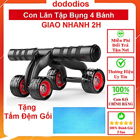 Con Lăn Tập Bụng 4 Bánh Chính Hãng dododios + Tặng Tấm Đệm Đầu Gối