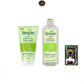 Bộ 2 Sản Phẩm Dưỡng Da Simple Dành Cho Mọi Loại Da Tặng 1 Mặt Nạ Sexlook
