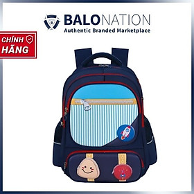 Balo chống gù HASUN HS 2541.2 cho bé trai bé gái học sinh tiểu học lớp 3 4 5 - Bảo vệ cột sống, chống thấm - Hàng Chính Hãng