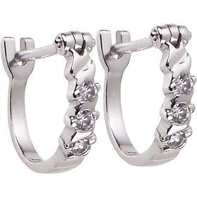 Bông tai bạc đính đá PNJSilver XM00K000099-BO