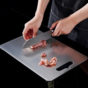 Mua THỚT INOX 304 CAO CẤP SIZE LỚN Kháng Khuẩn Cường Lực- Vệ Sinh Dễ Dàng- Rã Đông Nhanh - Chống Ẩm Mốc ❖Khuyenmai2