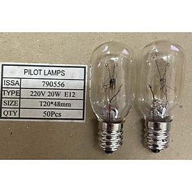 Combo 5 bóng đèn sợi đốt E12 24/220V 20W - LAMP PILOT TUBULAR CLEAR E-12 24/220V 20W 20X48MM - IMPA 790556, IMPA 790635