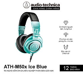 Tai Nghe Bluetooth Chụp Tai Over-ear Audio Technica ATH-M50x Ice Blue