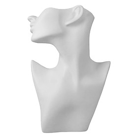 Necklace & Earring Display Jewelry Mannequin Display for Earring Necklace White