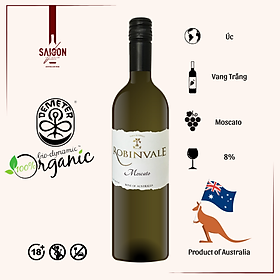 Rượu vang trắng Robinvale - Moscato 750ml 8.5% Alc