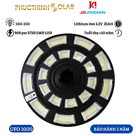 Đèn Sân Vườn Năng Lượng Mặt Trời 1000W Jindian JD-UFO1000 Đèn LED Ngoài Trời, Đèn UFO 1000W | Phúc Thịnh Solar